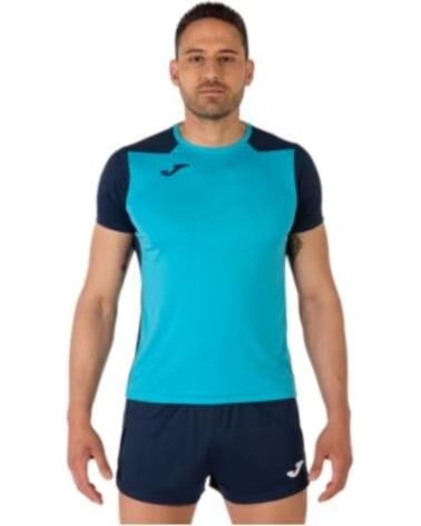 JOMA LAUFSHIRT RECORD II TÜRKIS FLUOR MARINEBLAU 102223-013 HERREN AZUL