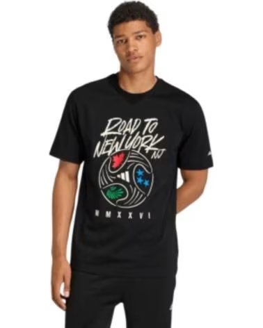 ADIDAS T-SHIRT FTB CASUAL WORLD CUP BALL KB2533 HERREN NEGRO