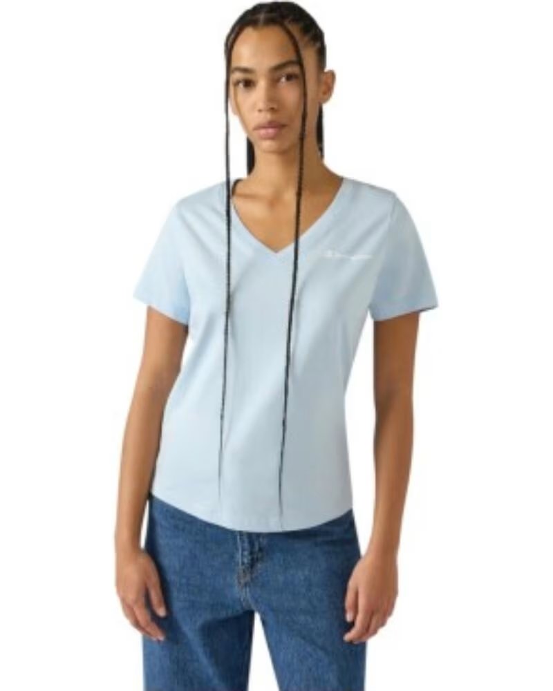 CHAMPION T-SHIRT SS COL V ICONS 118409-BS224 CASUAL CÉLESTE AZUL