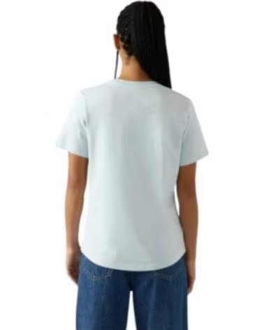 CHAMPION T-SHIRT SS LOGO SCRIPT ICONS CELESTE 118408-BS224 DÉCONTRACTÉ AZUL
