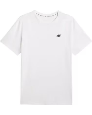 4F T-SHIRT JACK M3341 REGULAR FIT WEISS WMM00TTSHM3341-10S HERREN CASUAL BLANCO