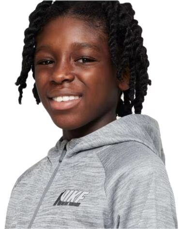 NIKE KAPUZENPULLOVER DQ9025-091 IN GRAU FÜR KINDER UNISEX GRIS
