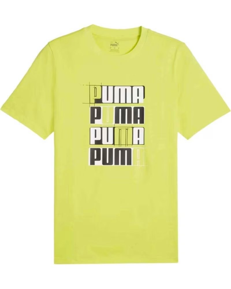 PUMA KURZARMSHIRT 678976-38 GELB HERREN MULTICOLOR