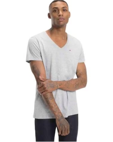 TOMMY JEANS KURZARM-T-SHIRT DM0DM04410038 GRAU HERREN GRIS