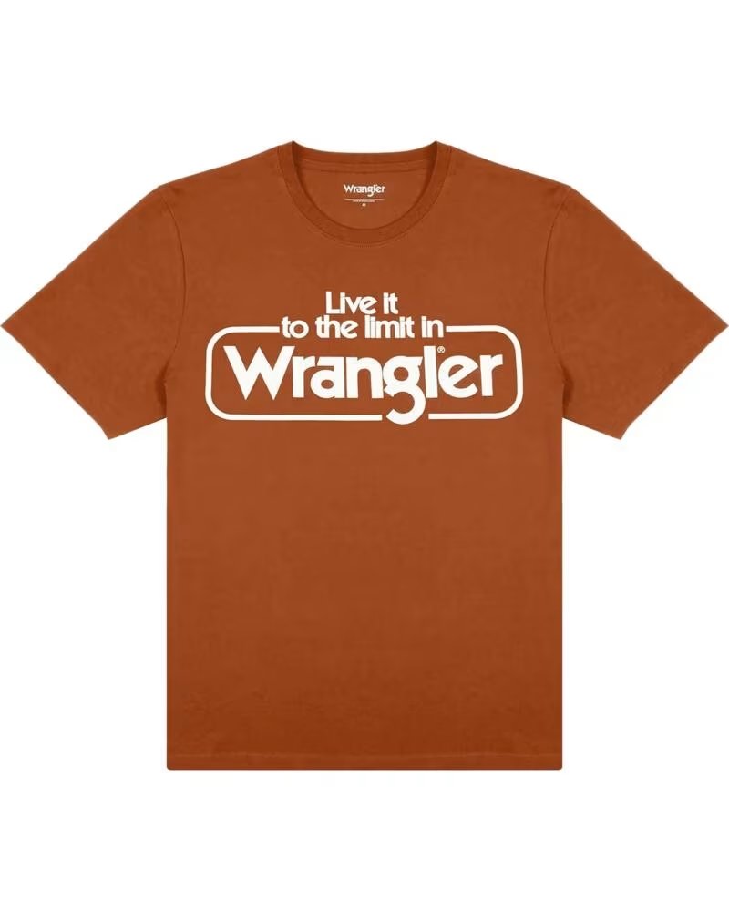 WRANGLER T-SHIRT MANICA CORTA W70SD3H0200 MARRONE UOMO MARRON