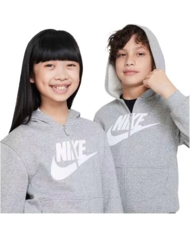 NIKE KAPUZENPULLOVER FD2990-063 GRAU UNISEX KINDER MULTICOLOR