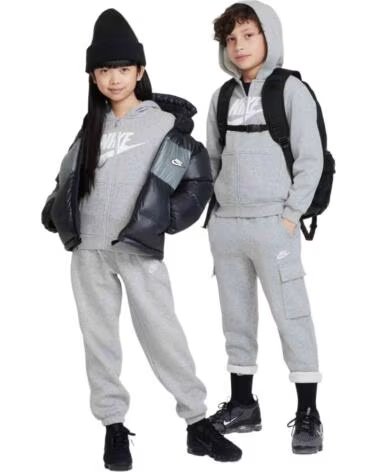 NIKE KAPUZENPULLOVER FD2990-063 GRAU UNISEX KINDER MULTICOLOR