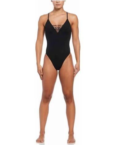 FATO DE BANHO NIKE NESSE238-001 PRETO MULHER MULTICOLOR