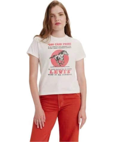 LEVI´S T-SHIRT A2226-0080 MANICA CORTA STAMPATA BIANCO MULTICOLORE DONNA MULTICOLOR
