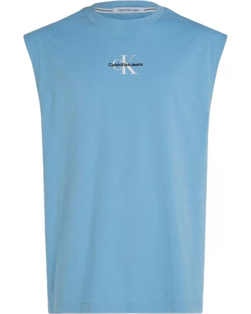 CALVIN KLEIN Camiseta De Manga Corta J30J325211Cez en azul para unisex MULTICOLOR