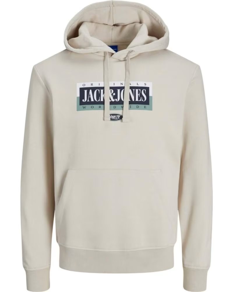 JACK AND JONES SWEAT À CAPUCHE 12252402 HOMME BLANCO