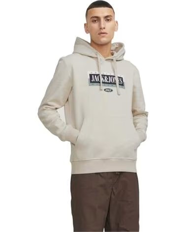 JACK AND JONES SWEAT À CAPUCHE 12252402 HOMME BLANCO