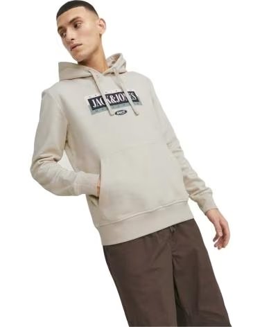 JACK AND JONES SWEAT À CAPUCHE 12252402 HOMME BLANCO