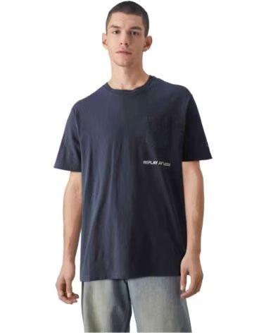 REPLAY T-SHIRT MANICA CORTA M681500022662G277 AZUL