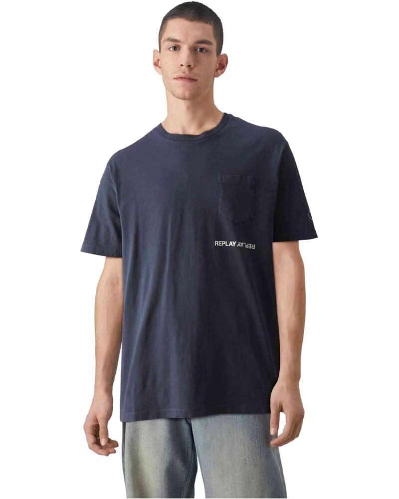 REPLAY T-SHIRT MANICA CORTA M681500022662G277 AZUL
