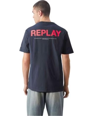 REPLAY T-SHIRT MANICA CORTA M681500022662G277 AZUL