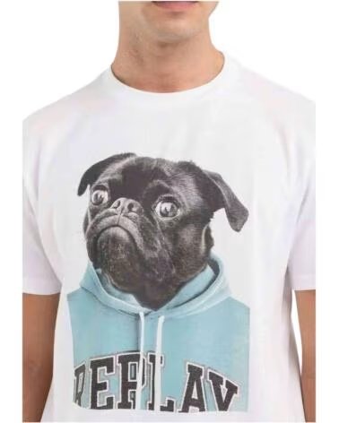 REPLAY T-SHIRT MANICA CORTA M680800022662001 BIANCO UOMO BLANCO