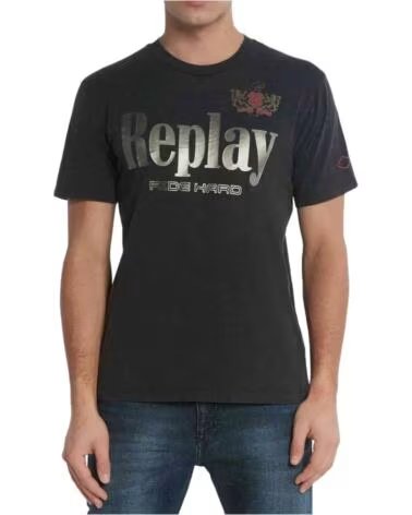 REPLAY CAMISETA DE MANGA CORTA M682000022658LM099 EN NEGRO PARA HOMBRE