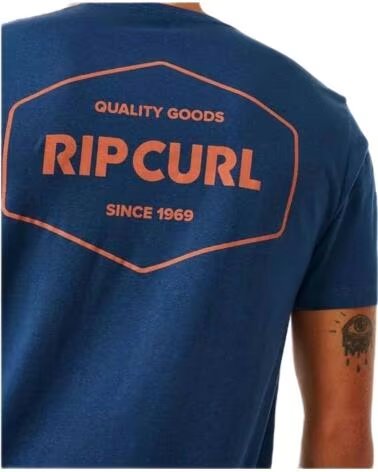RIP CURL CAMISETA DE MANGA CORTA 0ETMTE-9741 HOMBRE AZUL