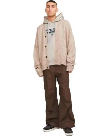 JACK AND JONES SWEAT-SHIRT À CAPUCHE 12252402-MOONBEAM HOMME BEIGE
