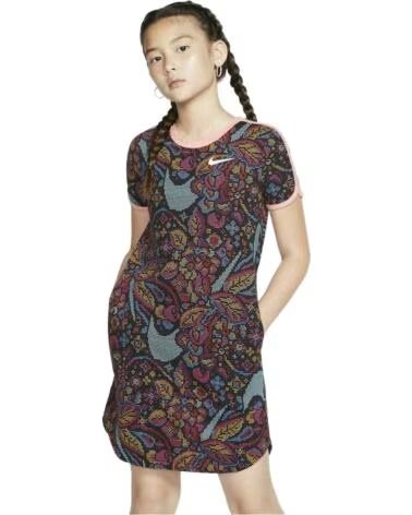 NIKE KLEID BV2743-010 MEHRFARBIG MÄDCHEN NEGRO