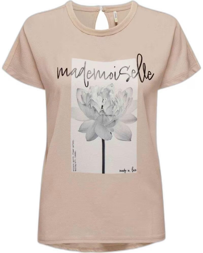 ONLY MAGLIETTA A MANICA CORTA 15308933-ROSE STAMPATA ROSA