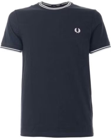 FRED PERRY KURZARM-T-SHIRT M1588-102-S FÜR HERREN BLAU AZUL