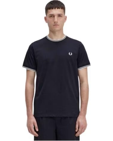 FRED PERRY T-SHIRT MANICA CORTA M1588 102 L NERO