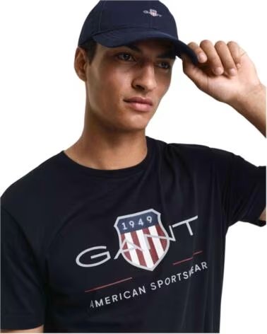 GANT KURZARMSHIRT 2003199005 FÜR HERREN NEGRO