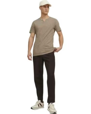 JACK & JONES T-SHIRT MANICA CORTA 12164972 DA UOMO MARRON