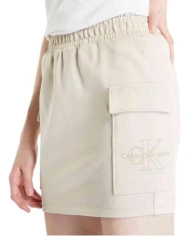 CALVIN KLEIN GERADE ROCK BESTICKT MONOLOGO BEIGE DAMEN