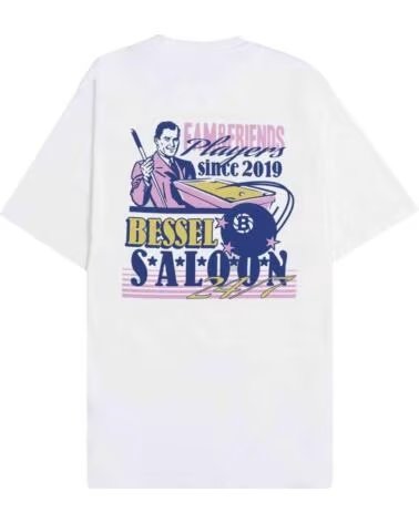 T-SHIRT À MANCHES COURTES TSSALOONWHITE UNISEXE BESSEL FRIENDS BLANCO