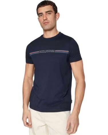 TOMMY HILFIGER KURZARM-T-SHIRT MW0MW34428DW5 FÜR HERREN MULTICOLOR