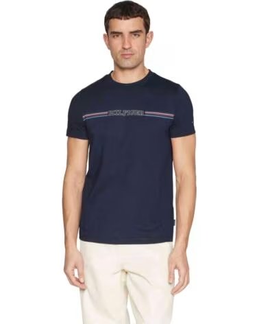 TOMMY HILFIGER KURZARM-T-SHIRT MW0MW34428DW5 FÜR HERREN MULTICOLOR