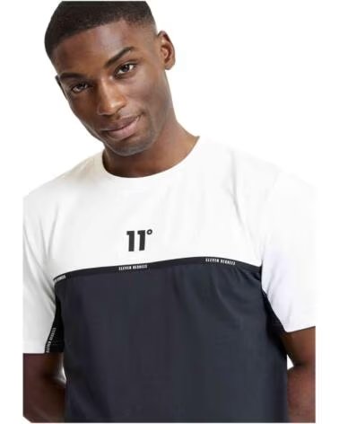 11 DEGREES KURZARMSHIRT COLOUR BLOCK TAPED 11D3708047 NEGRO