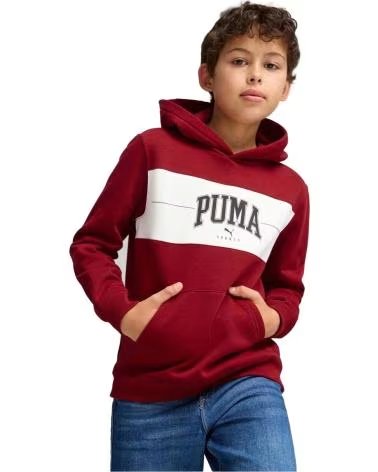 PUMA SWEATSHIRT COM CAPUZ SQUAD HOODIE FL 682775-13 ROJO