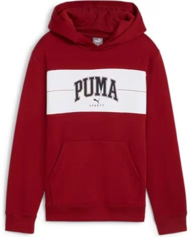 PUMA SWEATSHIRT COM CAPUZ SQUAD HOODIE FL 682775-13 ROJO