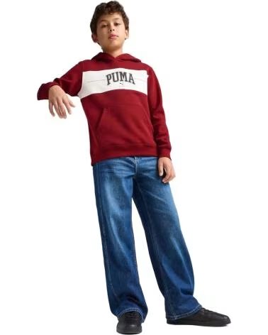 PUMA SWEATSHIRT COM CAPUZ SQUAD HOODIE FL 682775-13 ROJO