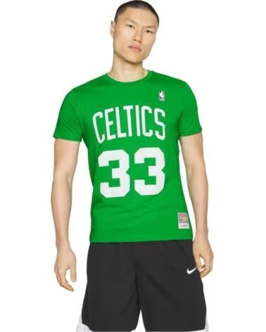 MITCHELL NESS KURZARMSHIRT BMTRINTL1074BCELBKYGNS VERDE