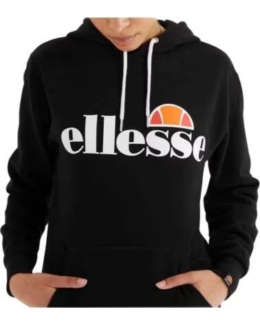 ELLESSE SWEATSHIRT COM CAPUZ SGS03244-BLACK PARA MULHER NEGRO