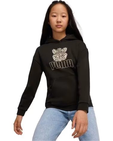 PUMA SUDADERA CON CAPUCHA 681827-01 UNISEX NIÑOS NEGRO