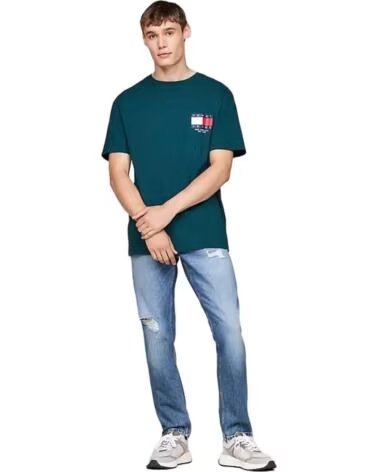 TOMMY HILFIGER KURZARM-T-SHIRT DM0DM19695CWG FÜR HERREN GRÜN VERDE