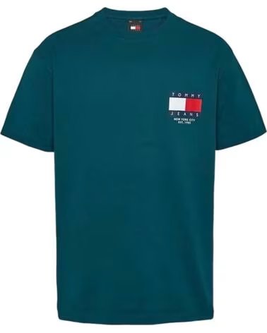 TOMMY HILFIGER KURZARM-T-SHIRT DM0DM19695CWG FÜR HERREN GRÜN VERDE