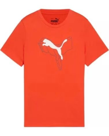 PUMA KURZARMSHIRT 681841-18 ORANGE KINDER UNISEX MULTICOLOR