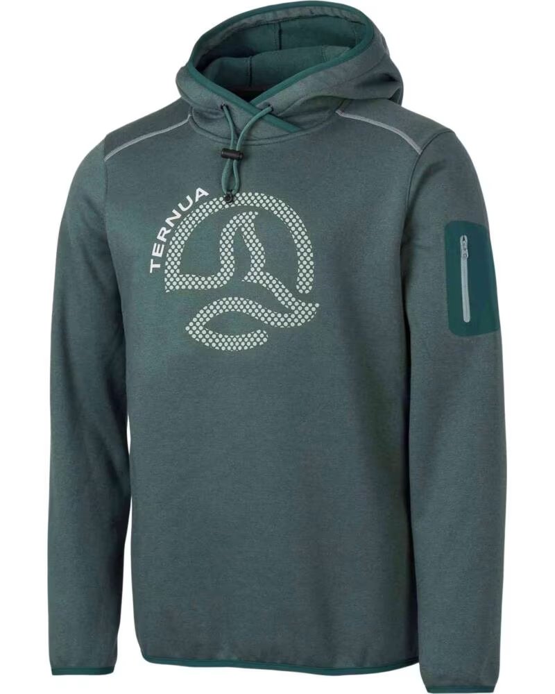 TERNUA FELPA CON CAPPUCCIO 1263680-8914 VERDE UOMO MULTICOLOR