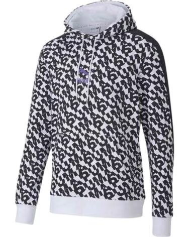 PUMA FELPA 59776602 CLASSICS GRAPHICS AOP LOGO BLANCO