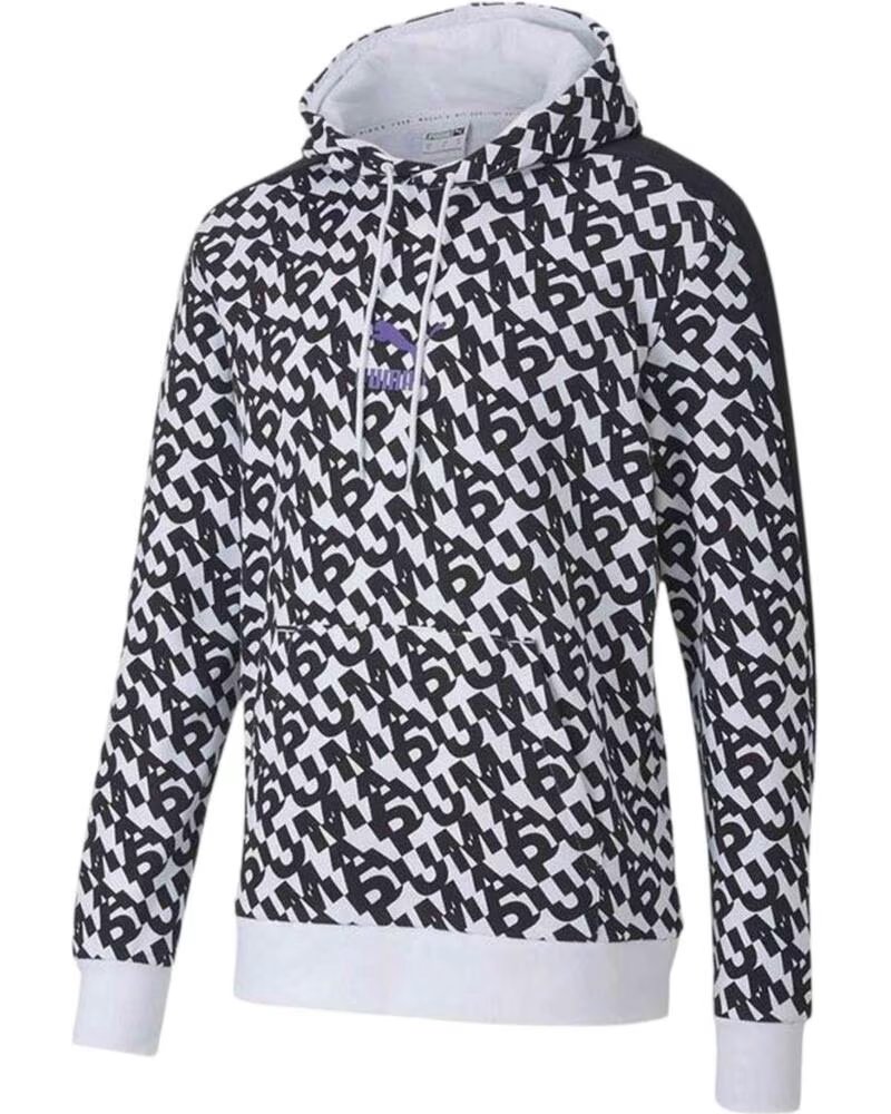 PUMA FELPA 59776602 CLASSICS GRAPHICS AOP LOGO BLANCO