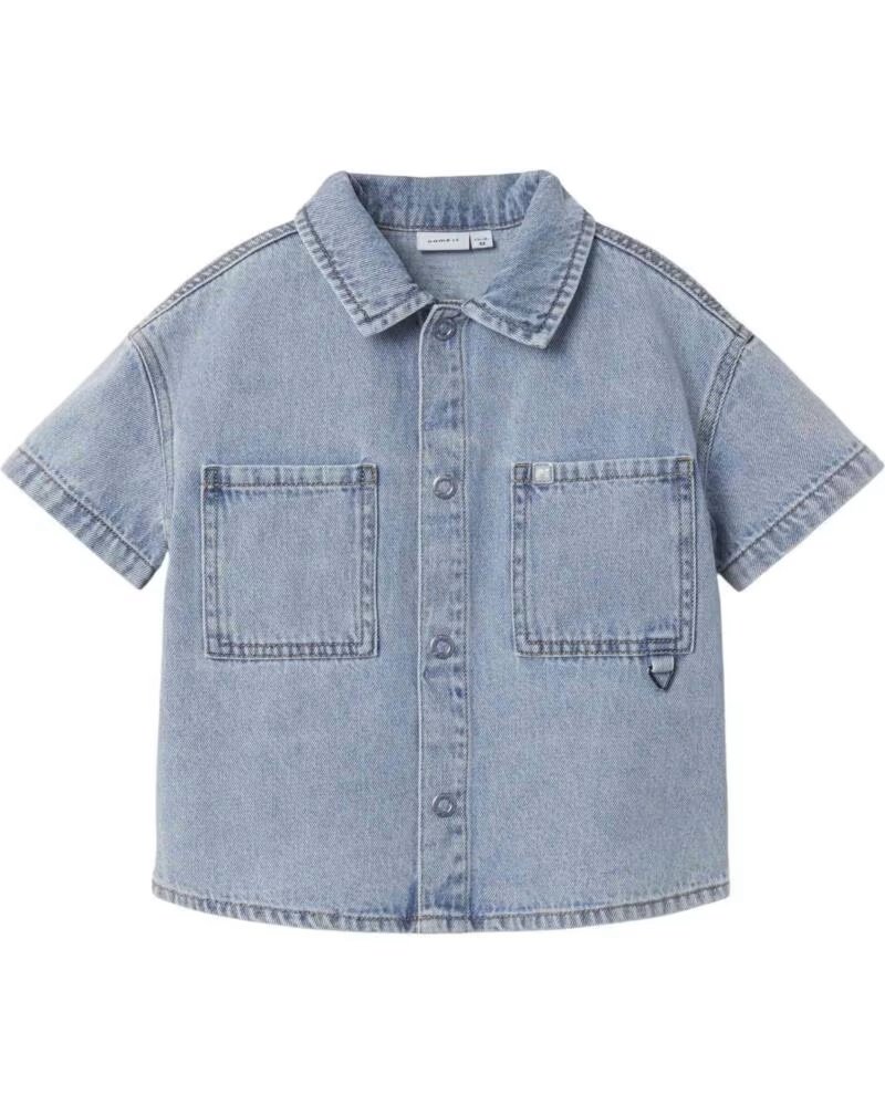 NAME IT CHEMISE EN JEAN 13240611-LIGHTBLUEDENIM MANCHES COURTES AZUL