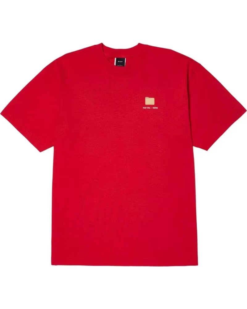 HUF HERREN KURZARM-T-SHIRT IN ROT ROJO