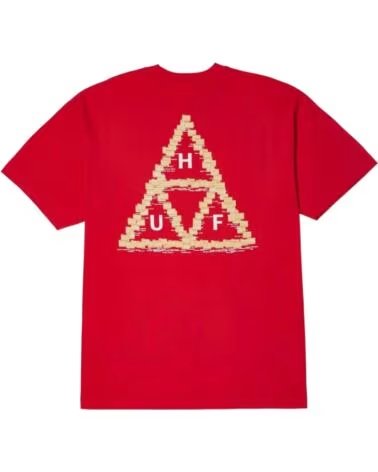 HUF HERREN KURZARM-T-SHIRT IN ROT ROJO